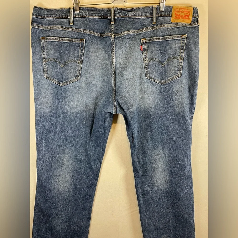 Levi’s 541 Athletic Fit Jeans Mens 52x29 Blue Stretch Tapered Denim